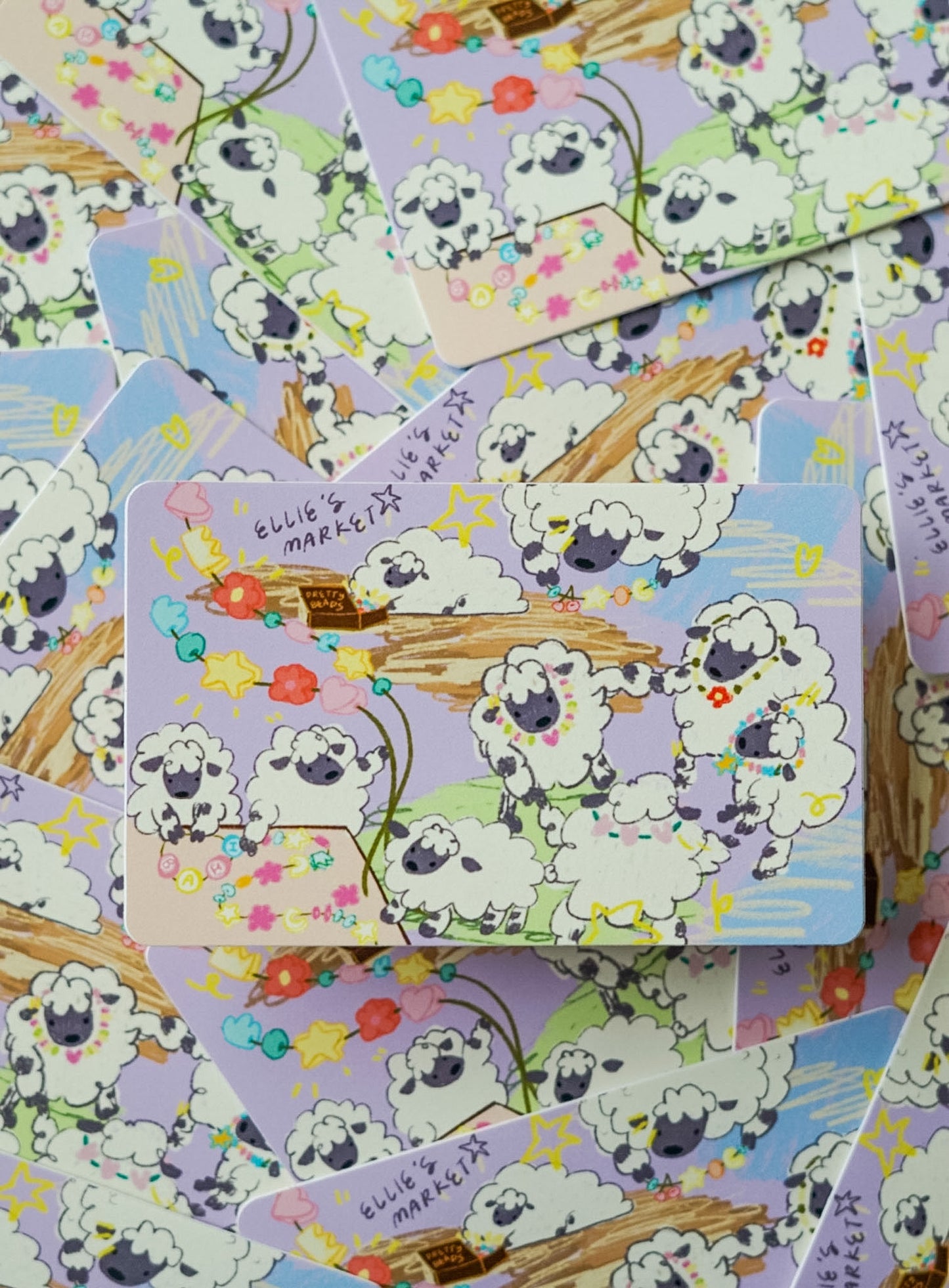 Card Sticker - BEADING SHEEP