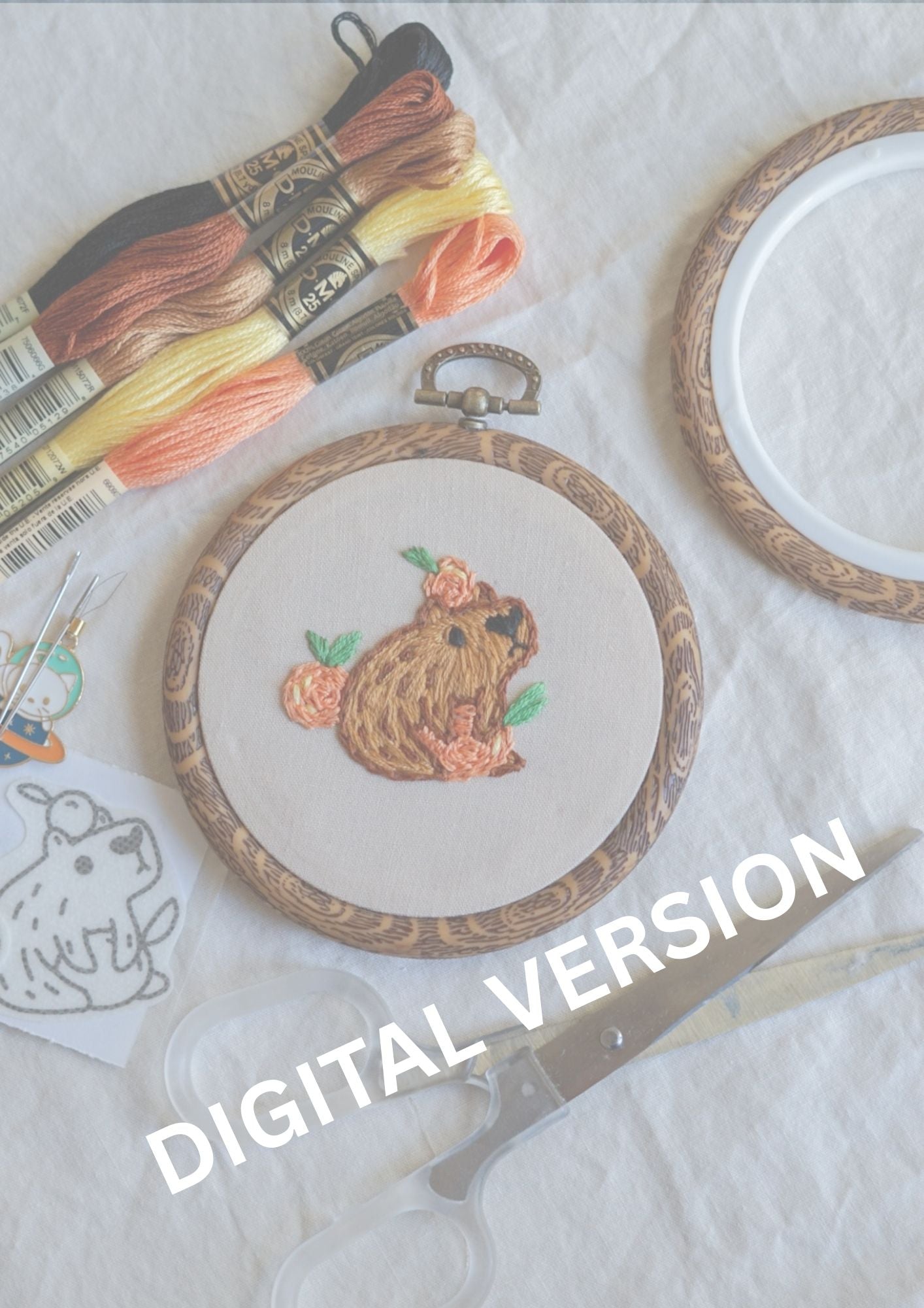 Embroidery Digital Kit (Beginner) - CAPYBARA