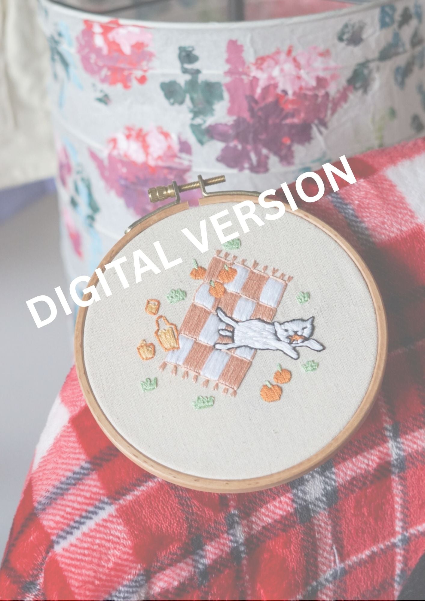 Embroidery Digital Kit (Beginner) - PICNIC CAT