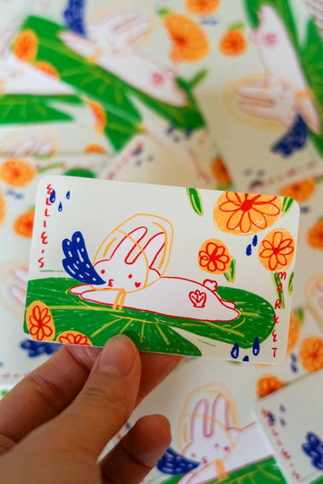 Card Sticker - WATER BUNNY