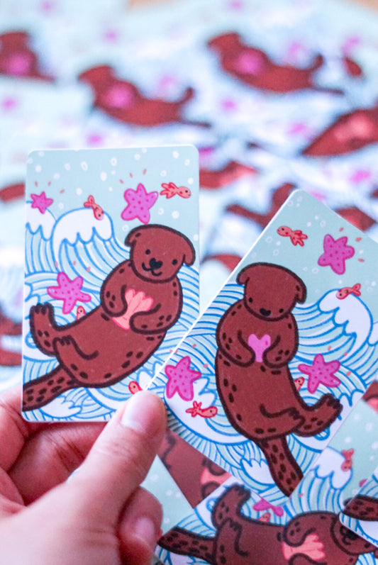 Card Stickers - SIGNIFICANT OTTERS (pack of 2)