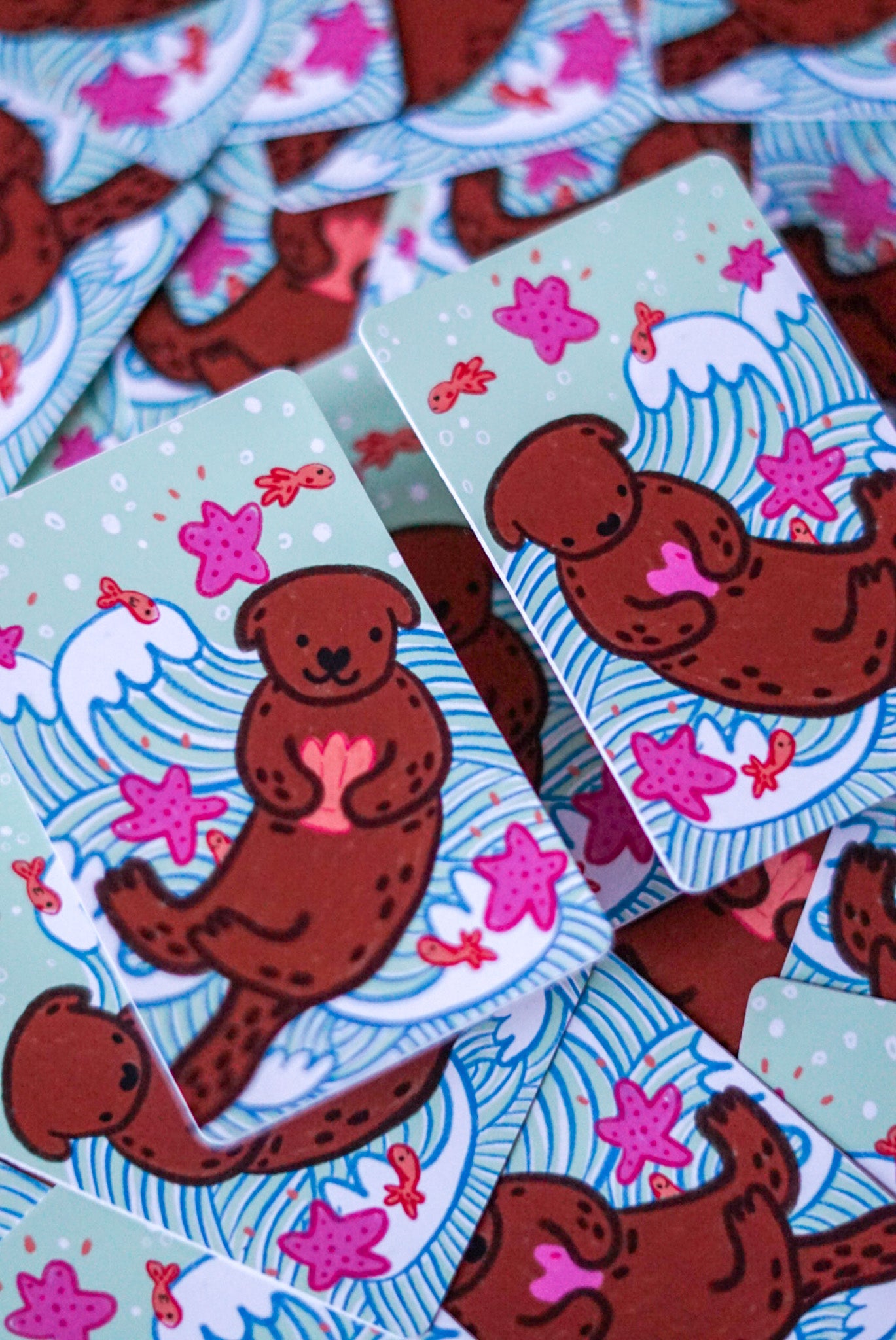 Card Stickers - SIGNIFICANT OTTERS (pack of 2)