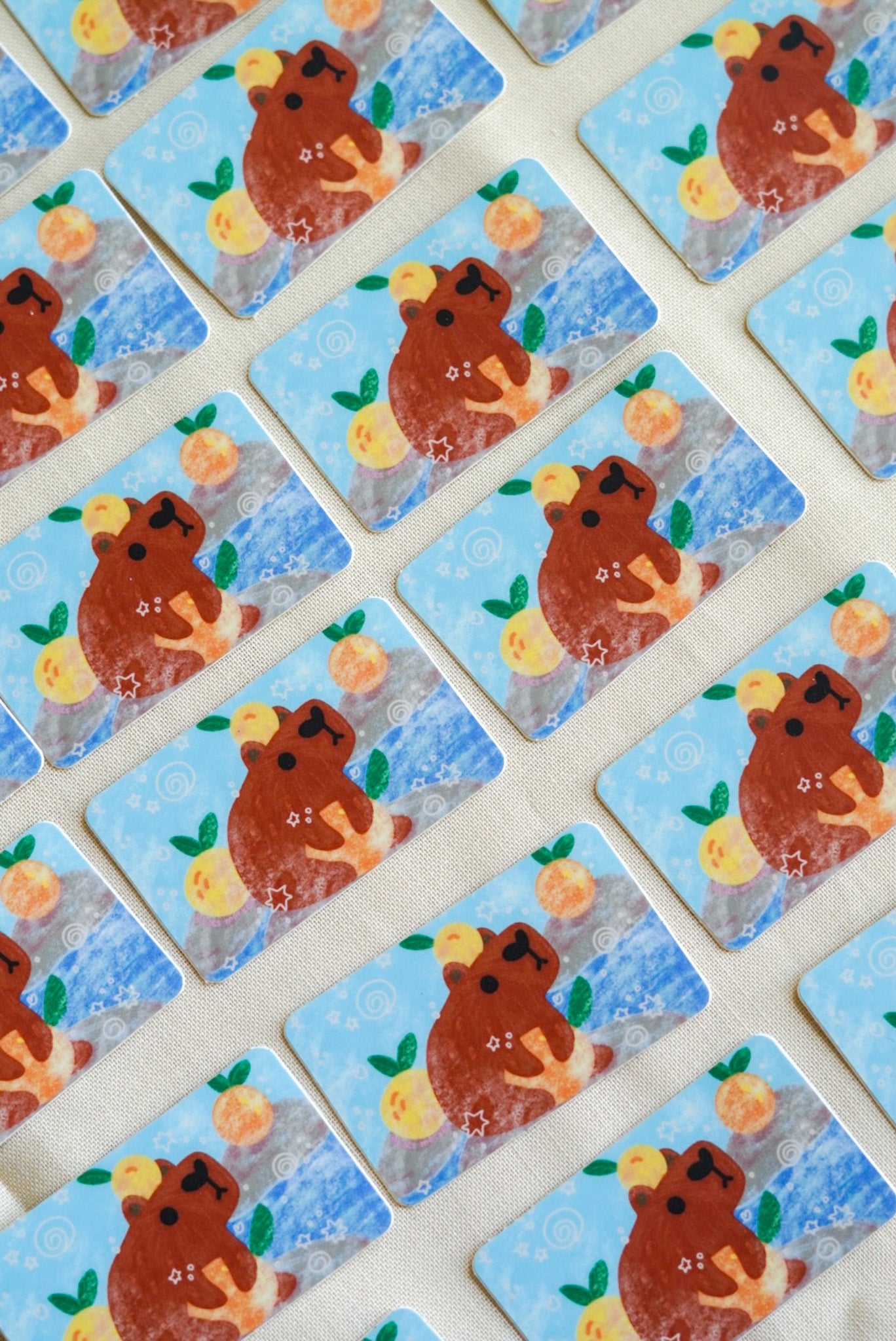 MINI CARD STICKERS - Compass Keychain Sticker (PACK OF 2)