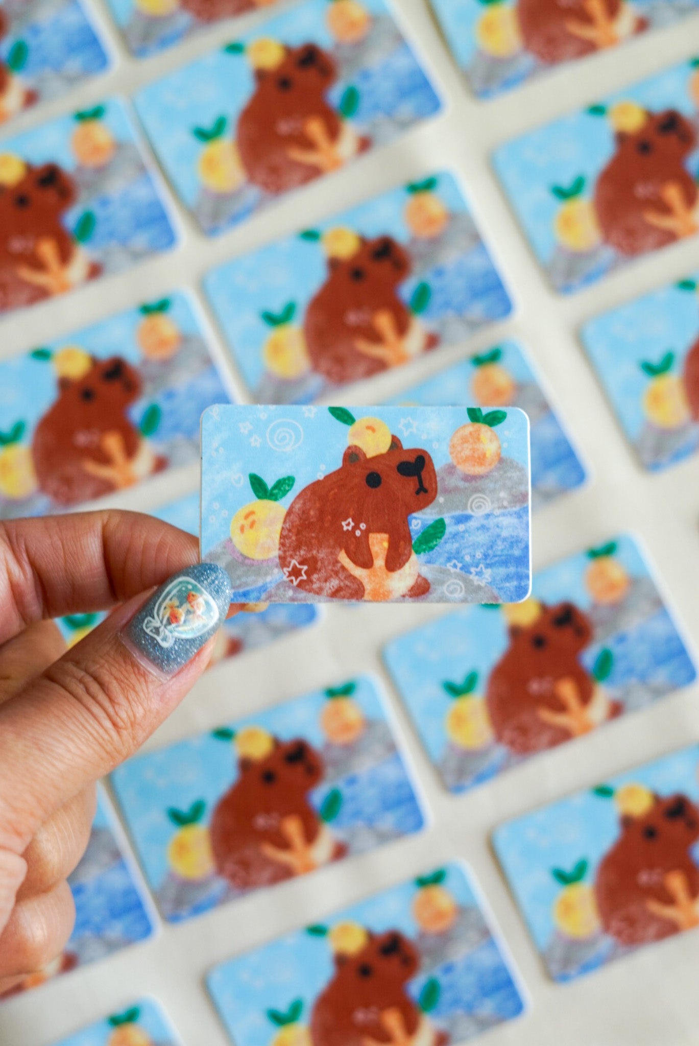 MINI CARD STICKERS - Compass Keychain Sticker (PACK OF 2)