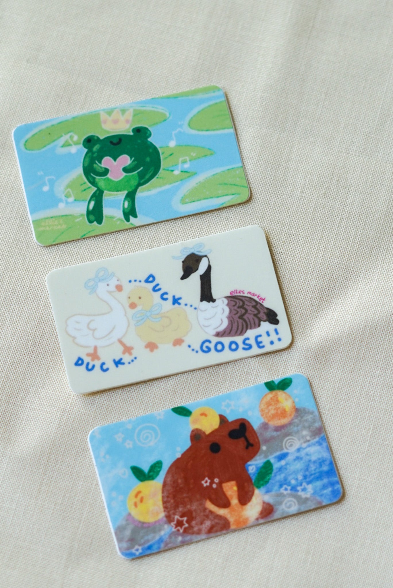 MINI CARD STICKERS - Compass Keychain Sticker (PACK OF 2)