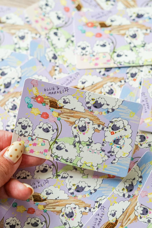 Card Sticker - BEADING SHEEP
