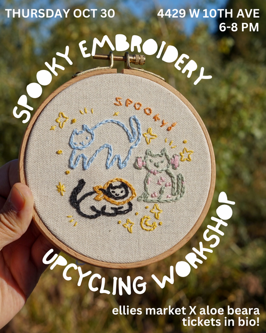 SPOOKY UPCYCLING EMBROIDERY WORKSHOP