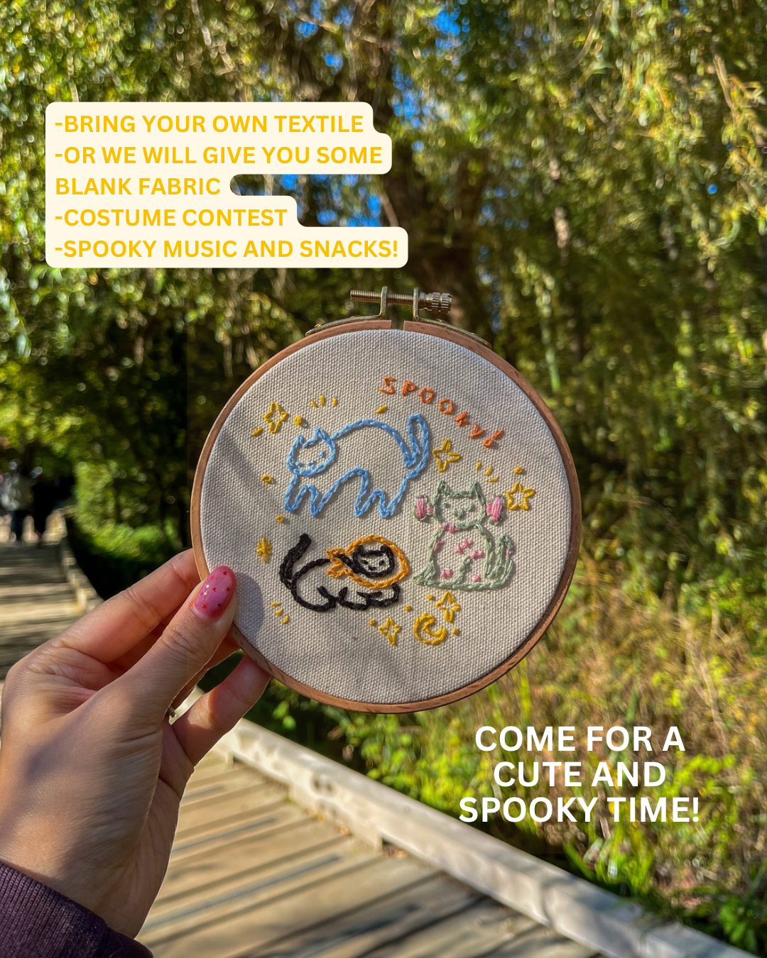 SPOOKY UPCYCLING EMBROIDERY WORKSHOP
