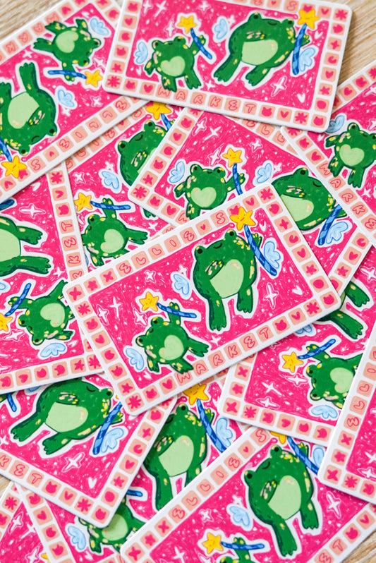 Card Sticker - FAIRY FROGS