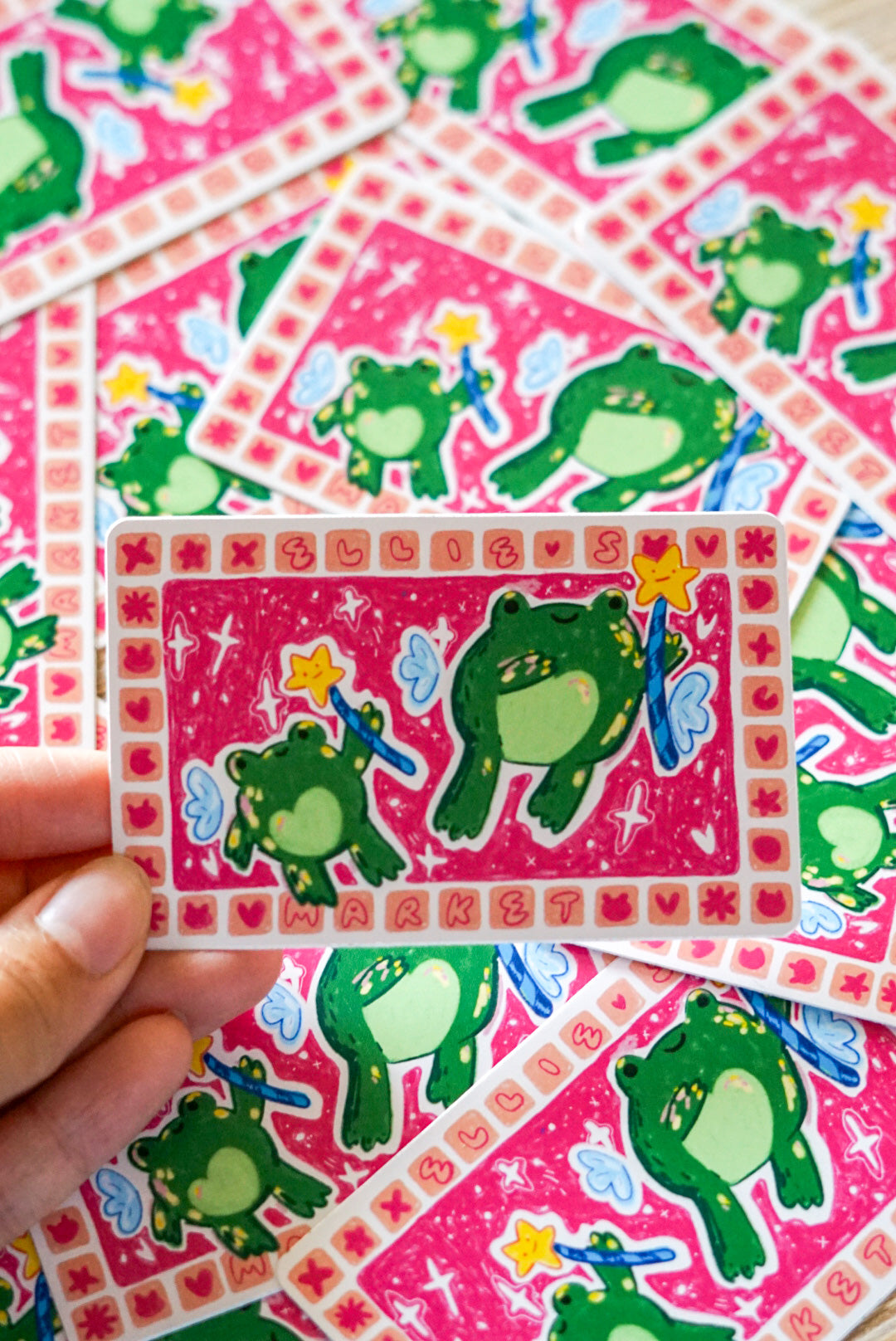 Card Sticker - FAIRY FROGS