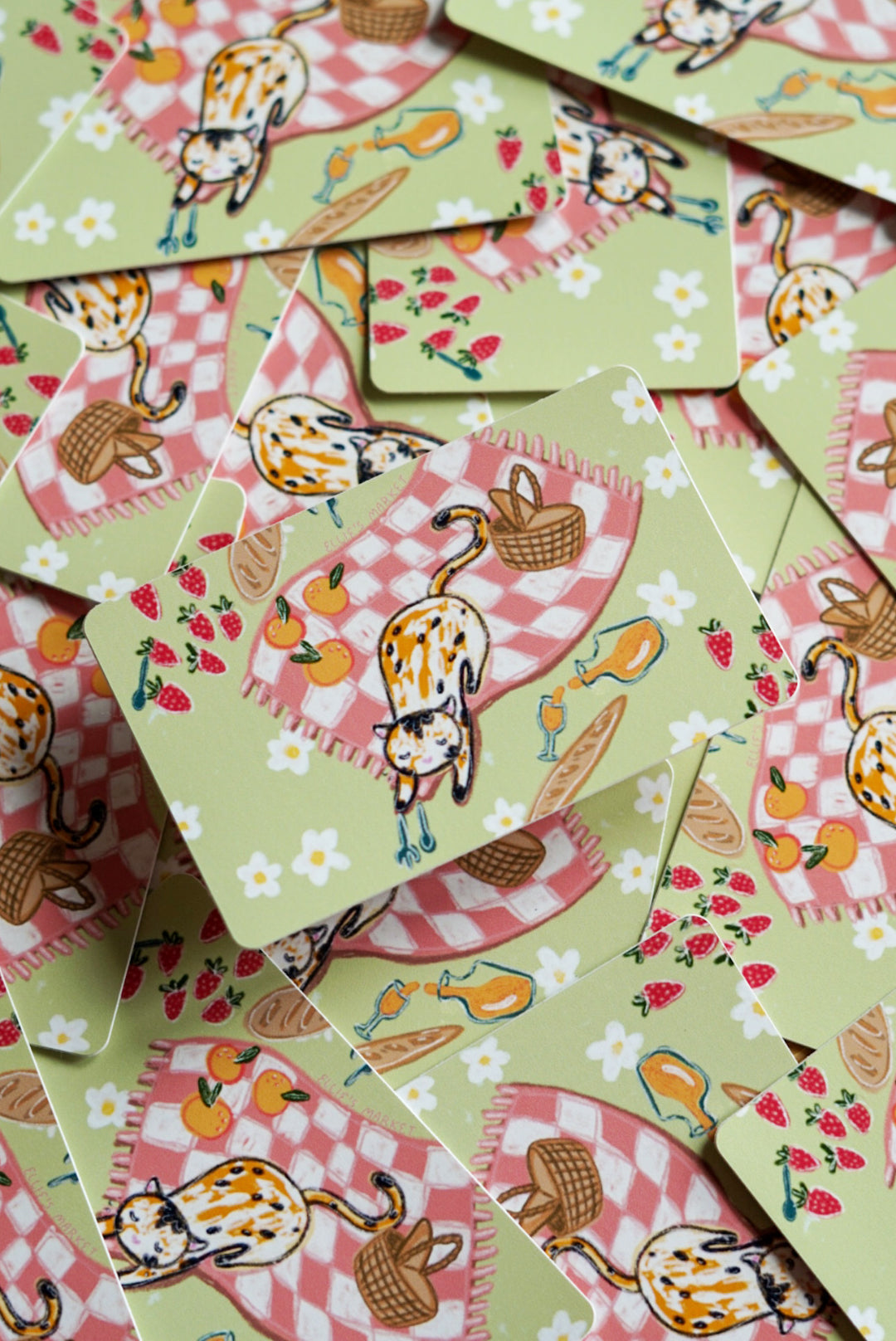 Card Sticker - PICNIC CAT